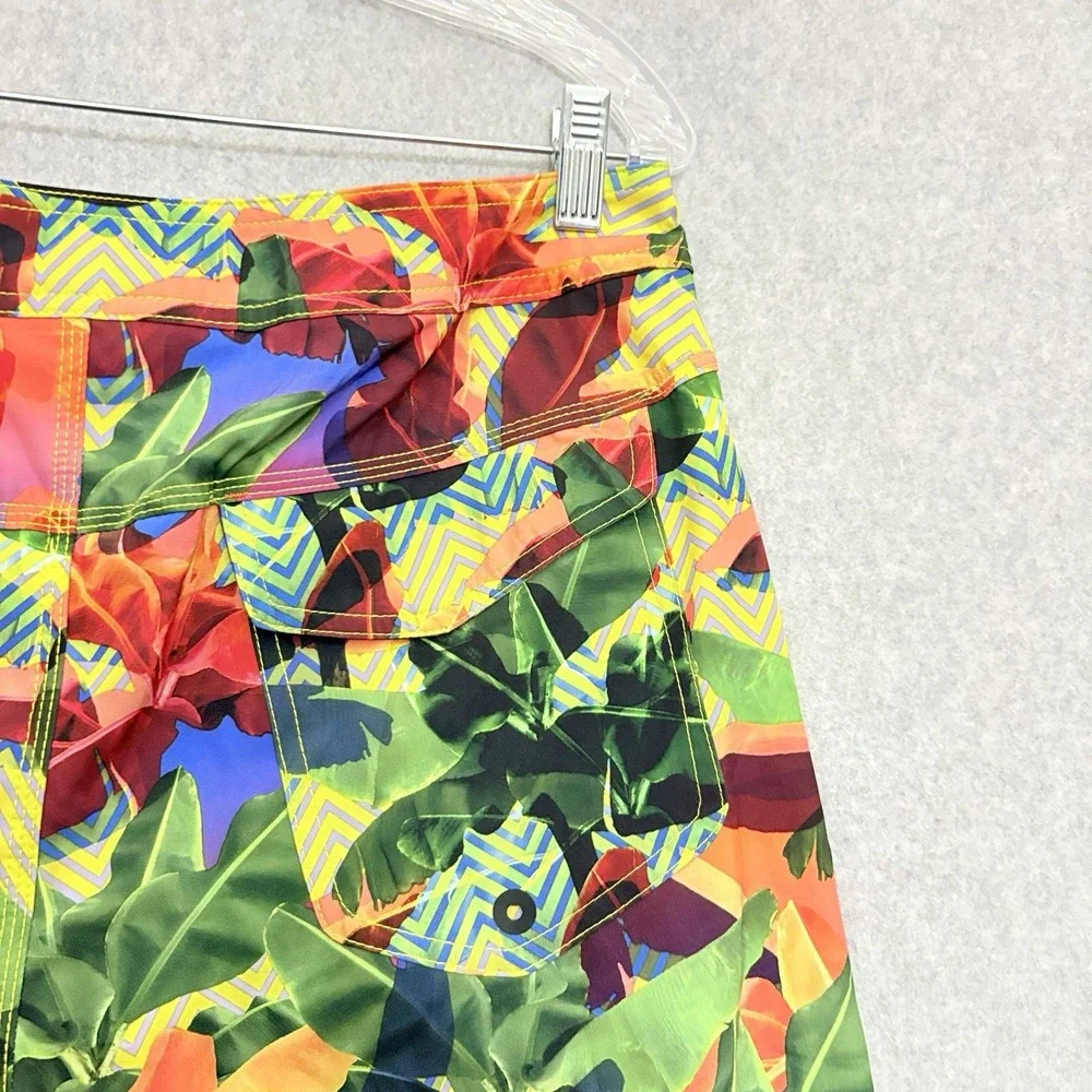 Saxx Ballpark Pouch Betawave 2N1‎ Boardie Men's Size 32 Swim Board Shorts Floral - Picture 4 of 7